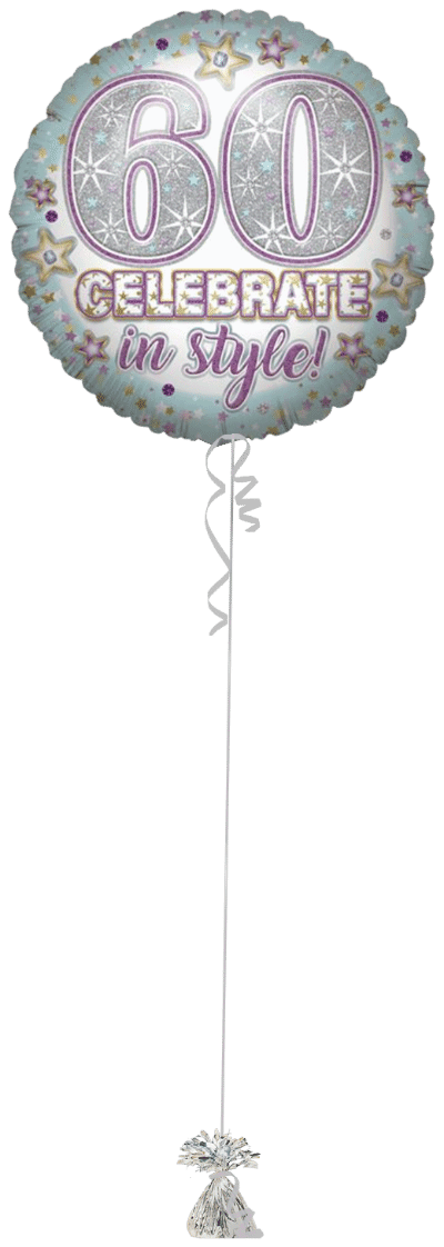 60th Birthday Jumbo Balloon Bunch