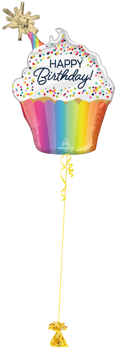 Giant Sparkle Cupcake  Balloon Bunch