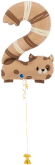 Number 2 Cat Balloon