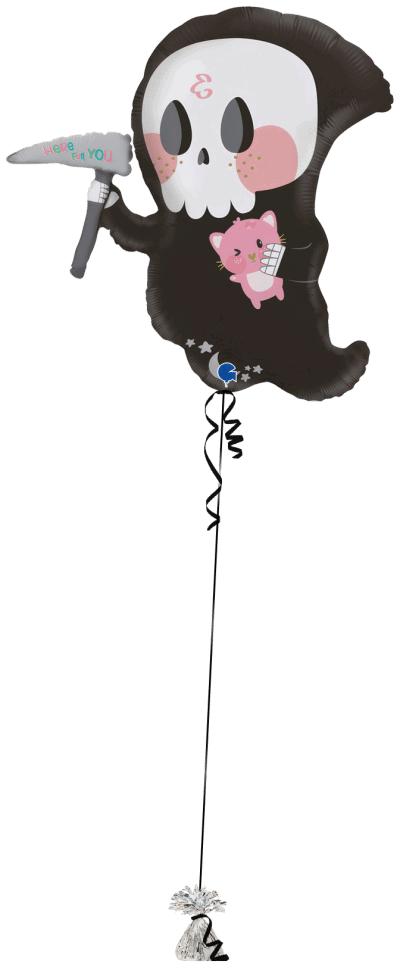 Cute Grim Reaper Balloon Bunch