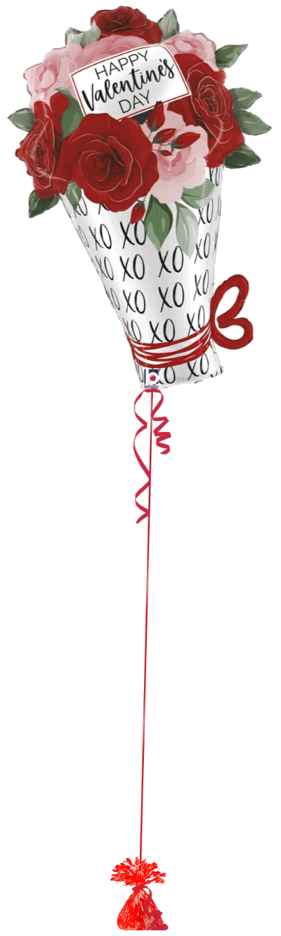 Valentines Bouquet Balloon Bunch