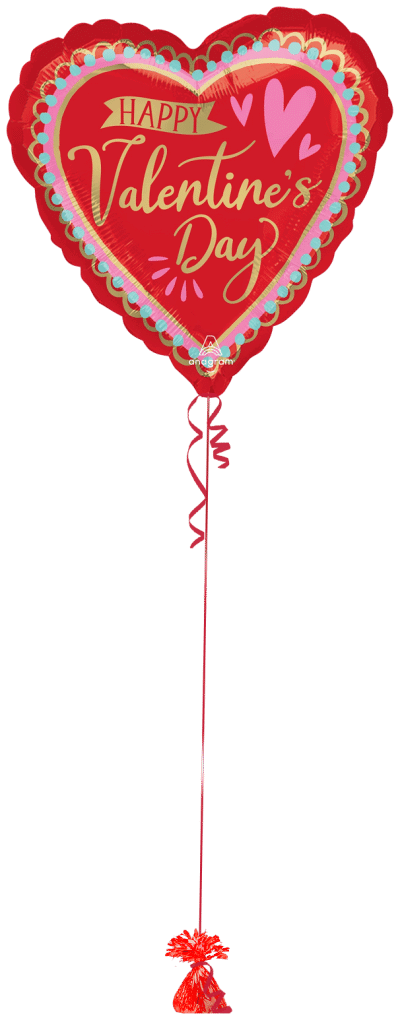 Valentines Jumbo Heart Balloon Bunch