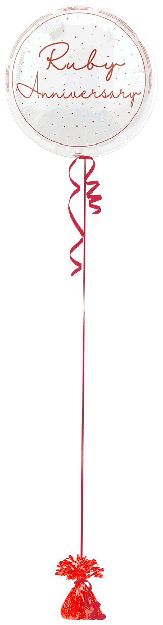 Ruby Anniversary Balloon Bunch