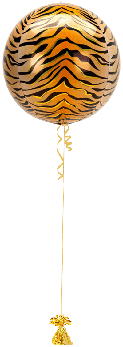 Tiger Print Orbz Balloon Bunch