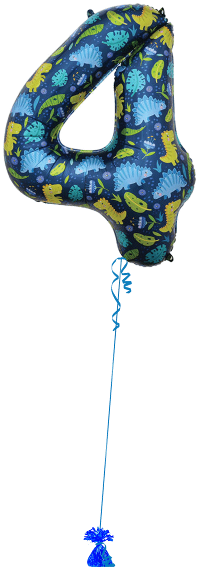 Dinosaurs No 4 Balloon Bunch