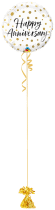 Happy Anniversary Gold Dots Balloon
