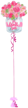 Get Well Flowers Vase Balloon