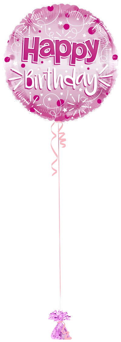 Jumbo Pink Streamers Birthday Balloon Bunch