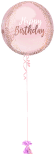 Blush Birthday Orbz Balloon