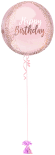 Blush Birthday Orbz Balloon