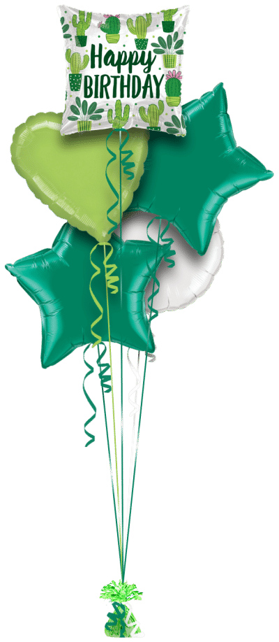 Birthday Cactus Balloon Bunch