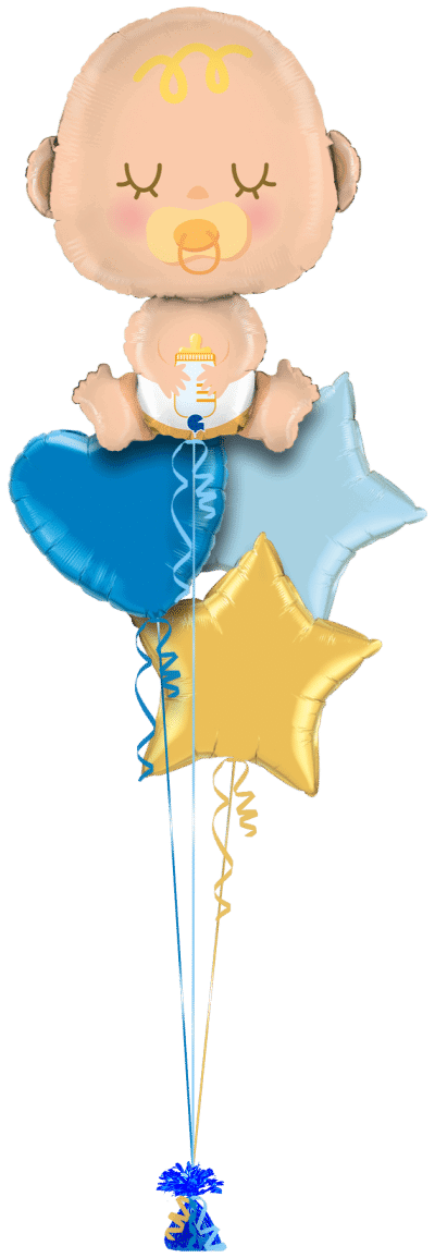 Cute Baby Boy Balloon Bunch
