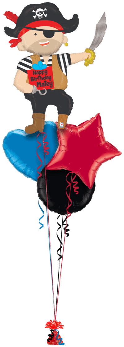 Happy Birthday Matey Pirate Balloon Bunch