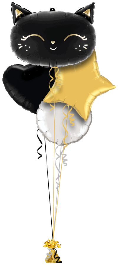 Black Cat Balloon Bunch