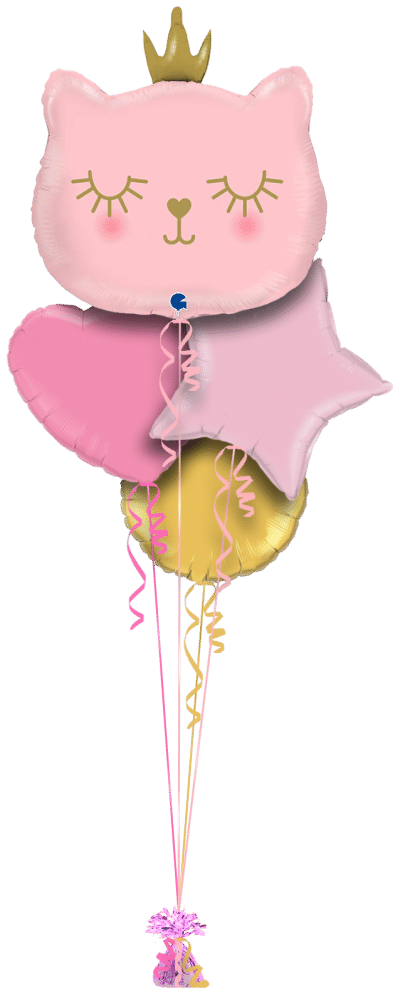 Cat Princess Balloon Bunch