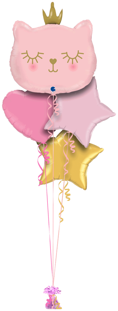 Cat Princess Balloon Bunch