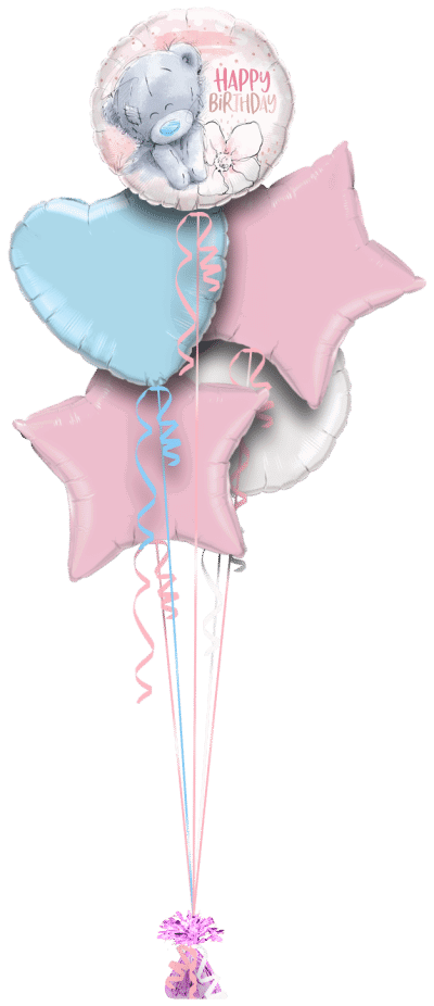 Me To You Birthday Flower Balloon Bunch