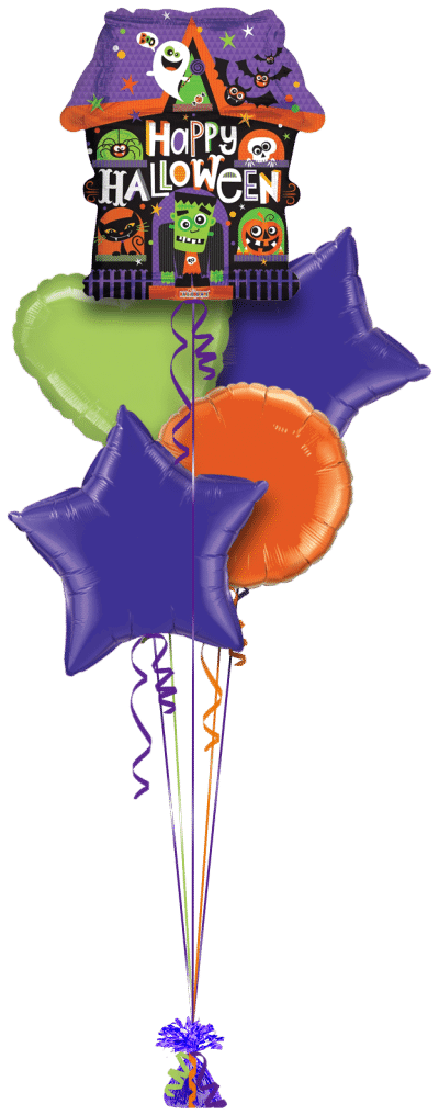 Halloween Haunted House Balloon Bunch