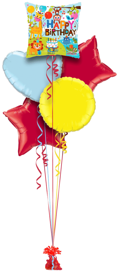 Jungle Birthday Party Balloon Bunch