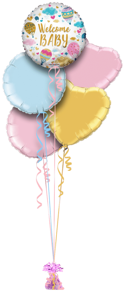 Welcome Baby Hot Air Balloons Balloon Bunch