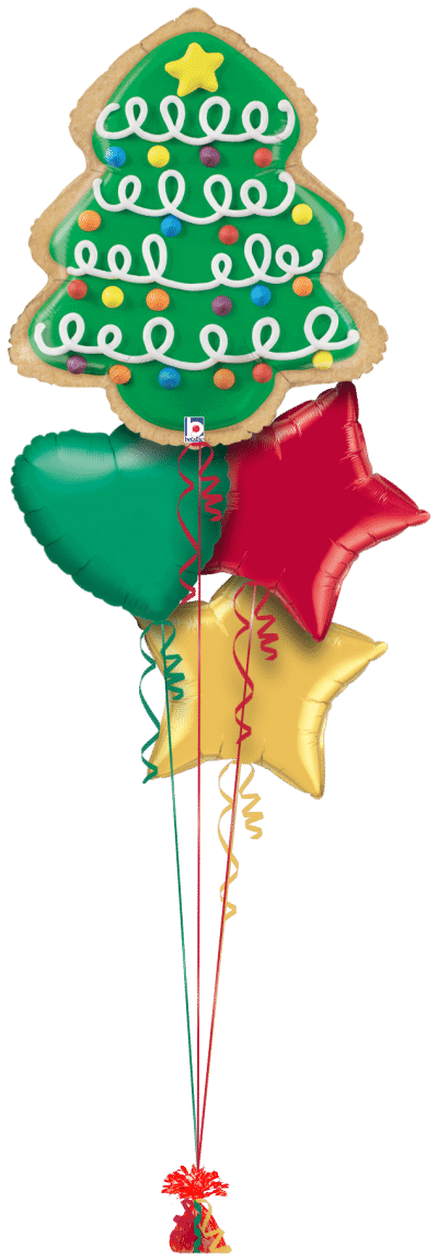 Christmas Tree Balloon Bunch