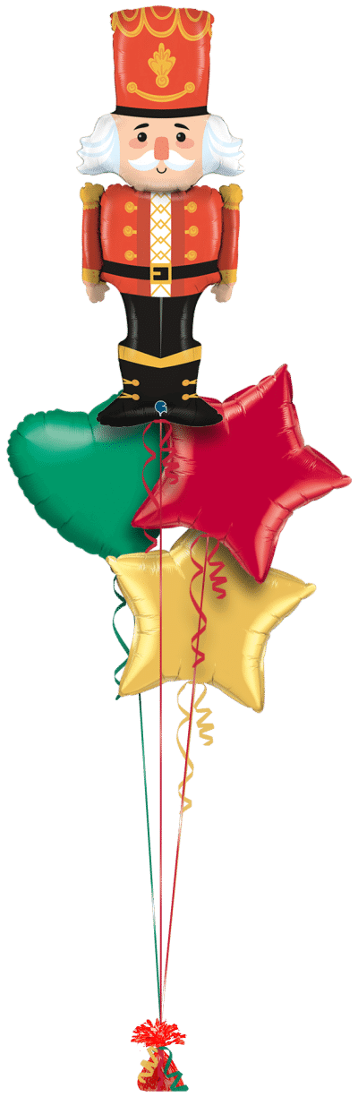 Giant Nutcracker Christmas Balloon Bunch