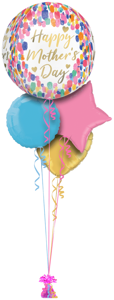 Watercolour Mothers Day Orbz Balloon Bunch