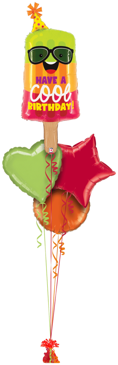 Have a Cool Birthday Lolly Balloon Bunch