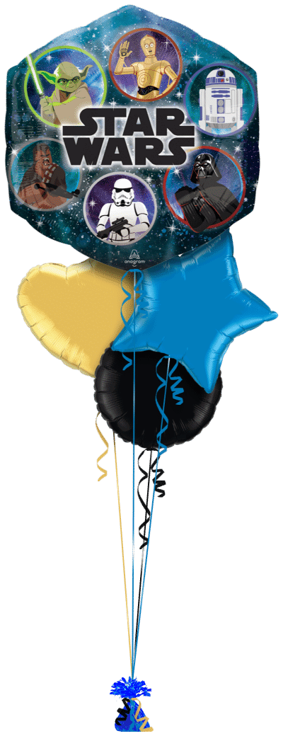 Giant Star Wars Multi Character Balloon Bunch
