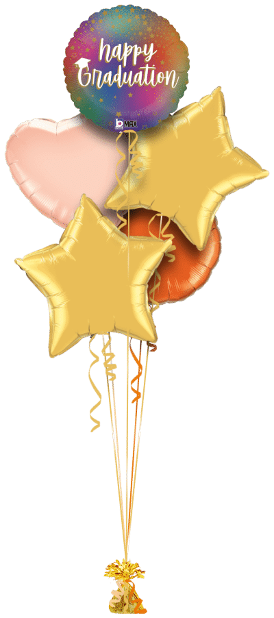 Happy Graduation Stars Balloon Bunch