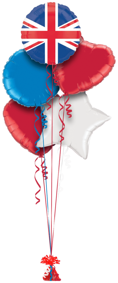 Union Flag Balloon Bunch