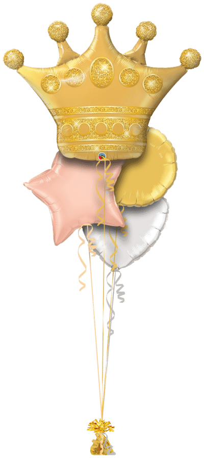 Jubilee Gold Crown Balloon Bunch