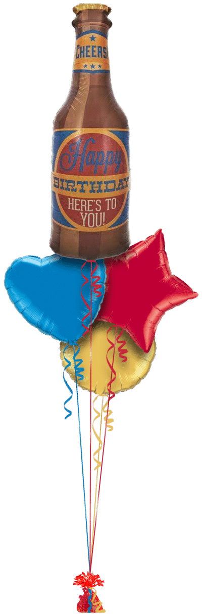 Birthday  Cheers Beer Balloon Bunch