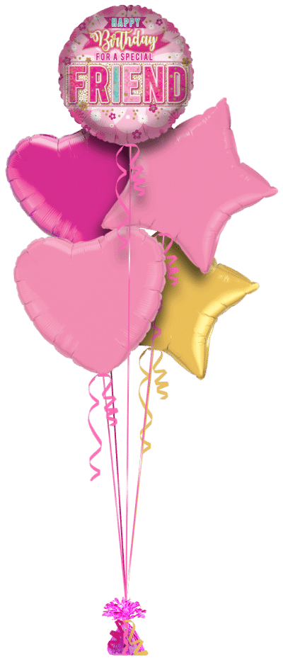 Happy Birthday for a Special Friend Balloon Bunch