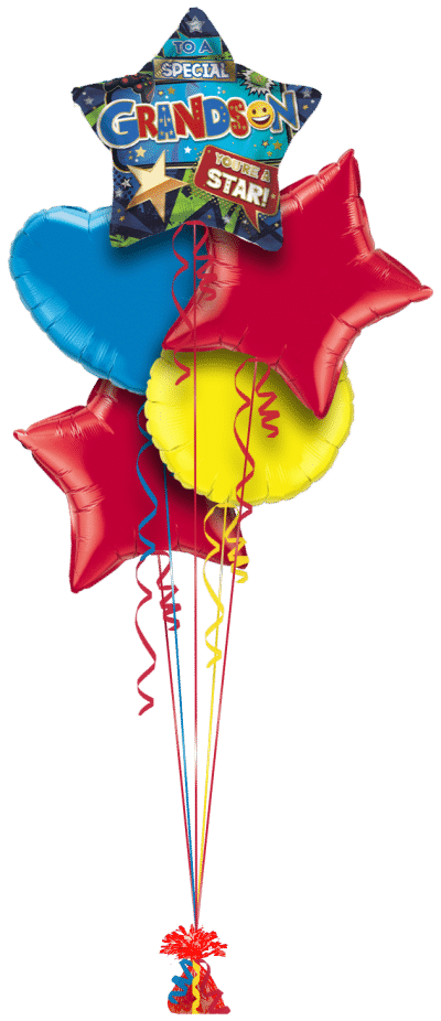 To a Special Grandson Balloon Bunch