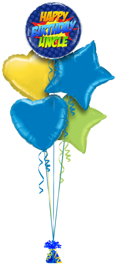 Birthday Hero Uncle Balloon Bunch