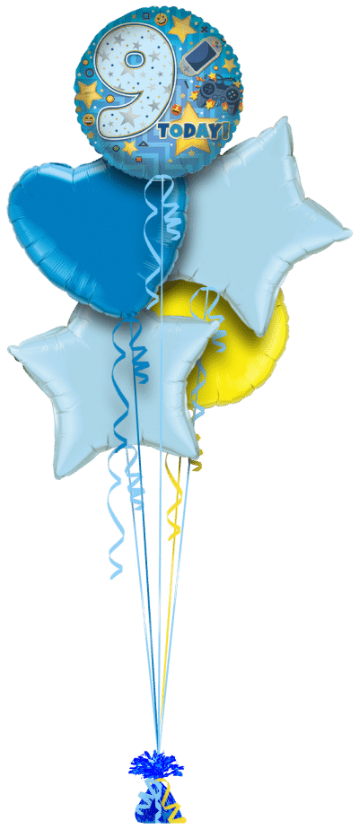 9 Today Gaming Birthday Balloon Bunch