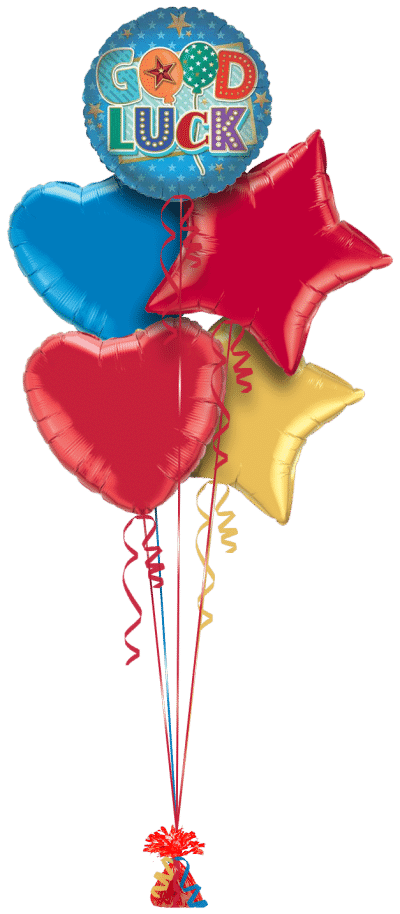 Good Luck Stars Balloon Bunch