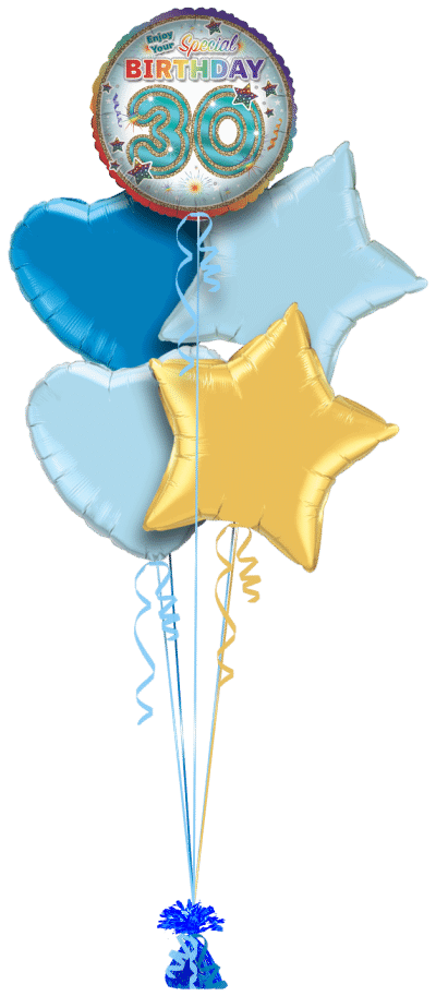 Enjoy Your 30th Birthday Balloon Bunch