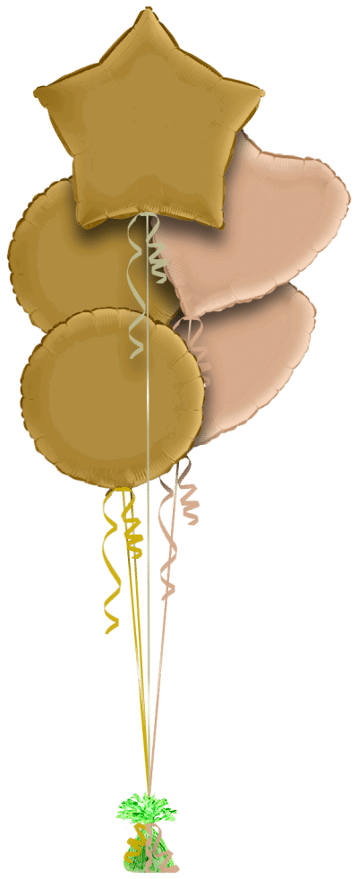 Gold, Olive and Nude Balloon Bunch