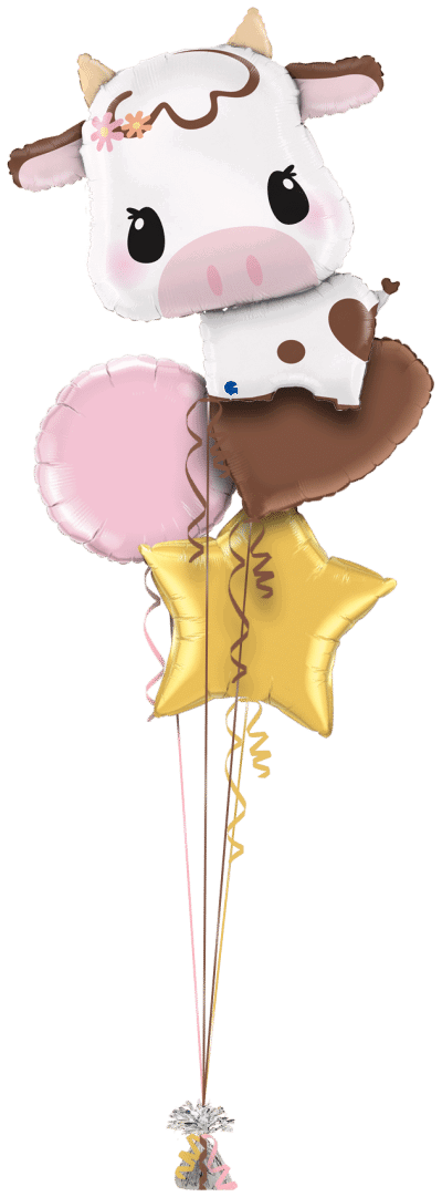 Happy Cow Balloon Bunch