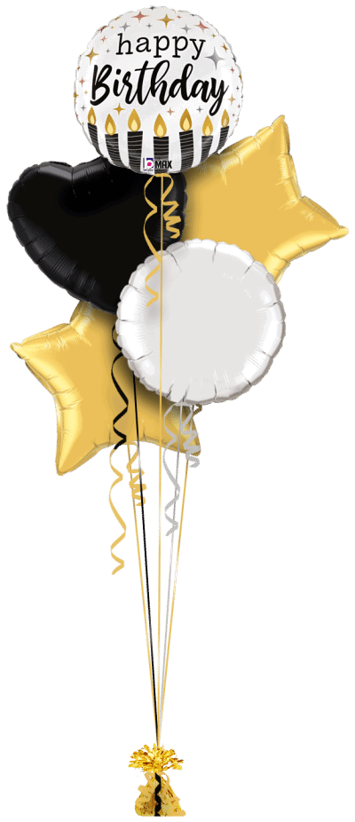 Birthday Candles Balloon Bunch