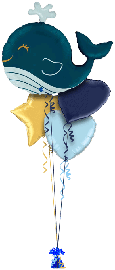 Friendly Whale Balloon Bunch