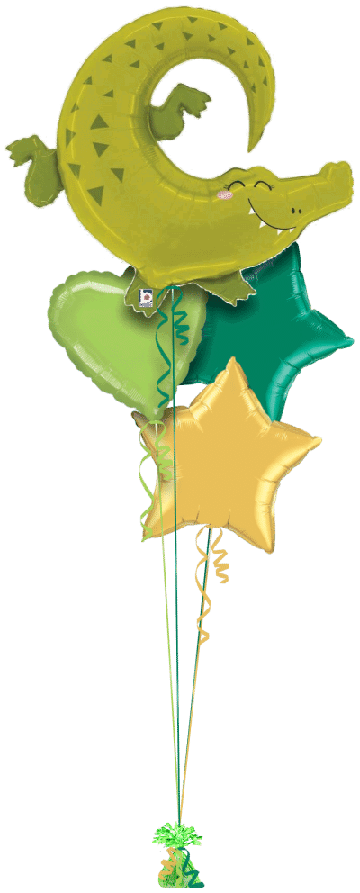 Friendly Alligator Balloon Bunch