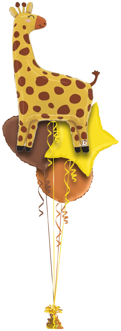 Friendly Giraffe Balloon Bunch