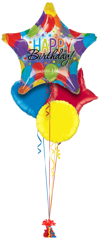 Jumbo Balloons Birthday Star Balloon Bunch
