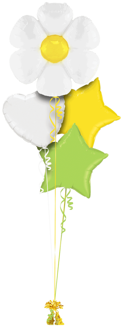 Daisy Flower Balloon Bunch