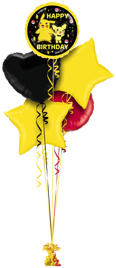 Pokemon Pikachu Birthday Balloon Bunch