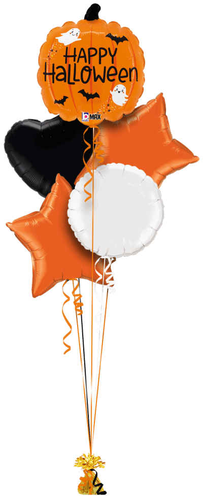 Happy Halloween Pumpkin Balloon Bunch