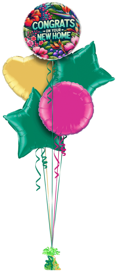 Lush New Home Balloon Bunch